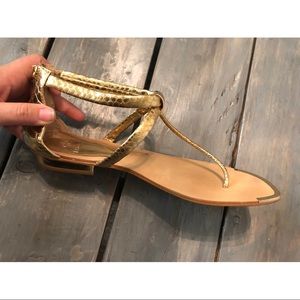 Isola Gold Jesus Strappy Sandals